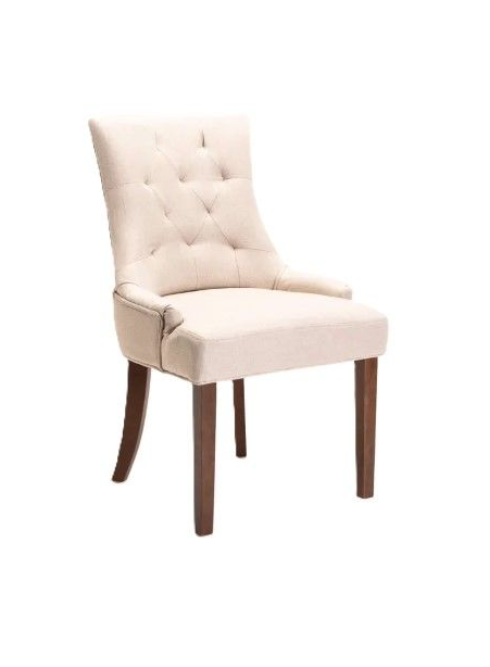 FABRIC DINING WOODEN CHAIR (Assembly Required)