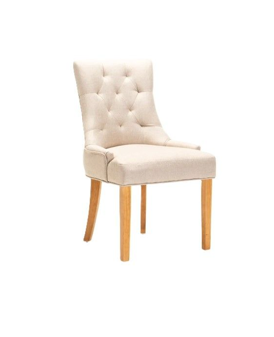 FABRIC DINING WOODEN CHAIR (Assembly Required)