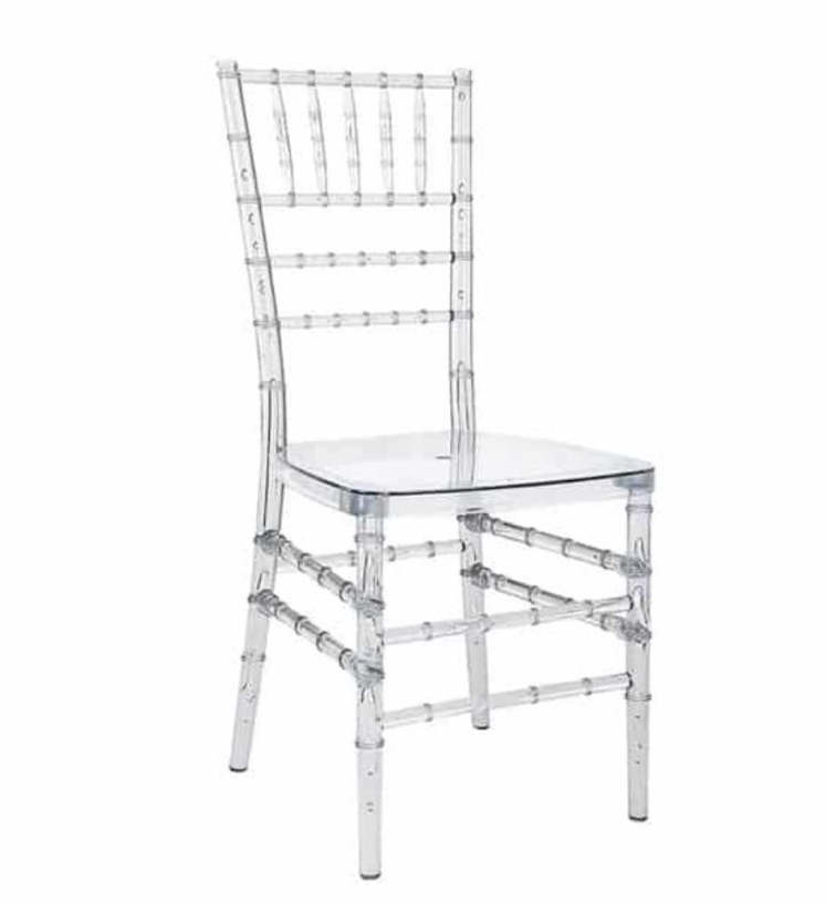Clear Tiffany Chair with Cushion