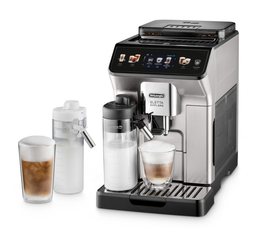 Delonghi - Eletta Explore Hot & Cold Bean to Cup Coffee Mach - ECAM450.65.S