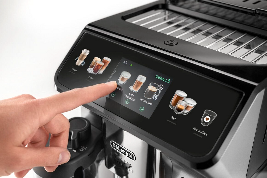 Delonghi - Eletta Explore Hot & Cold Bean to Cup Coffee Mach - ECAM450.65.S