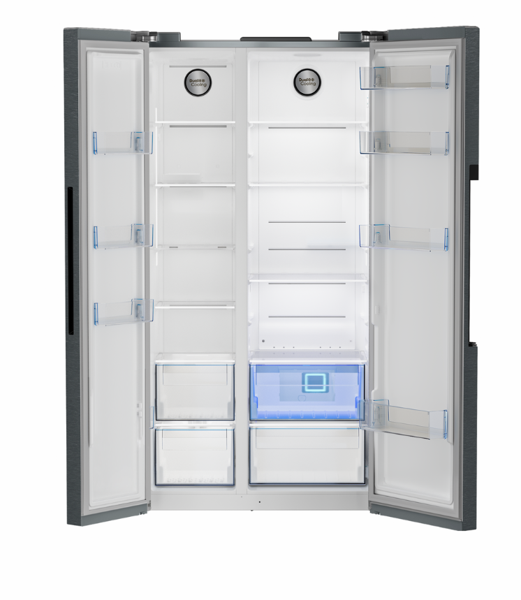 Defy 559L DFF636 Naturelight Technology Side by Side Fridge Freezer Dark