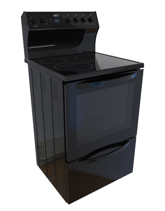 Defy DSS617 Thermofan+ Stove with Vitroceramic plates Black