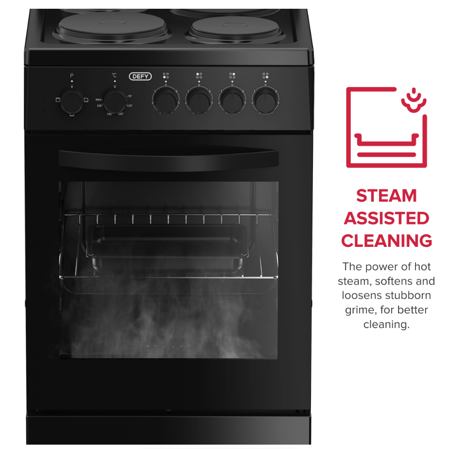 Defy DSS554 Compact 50cm 4 Plate Stove Black