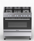 Hisense 90cm 5 Burner Gas/Electric Stove-Stainless Steel