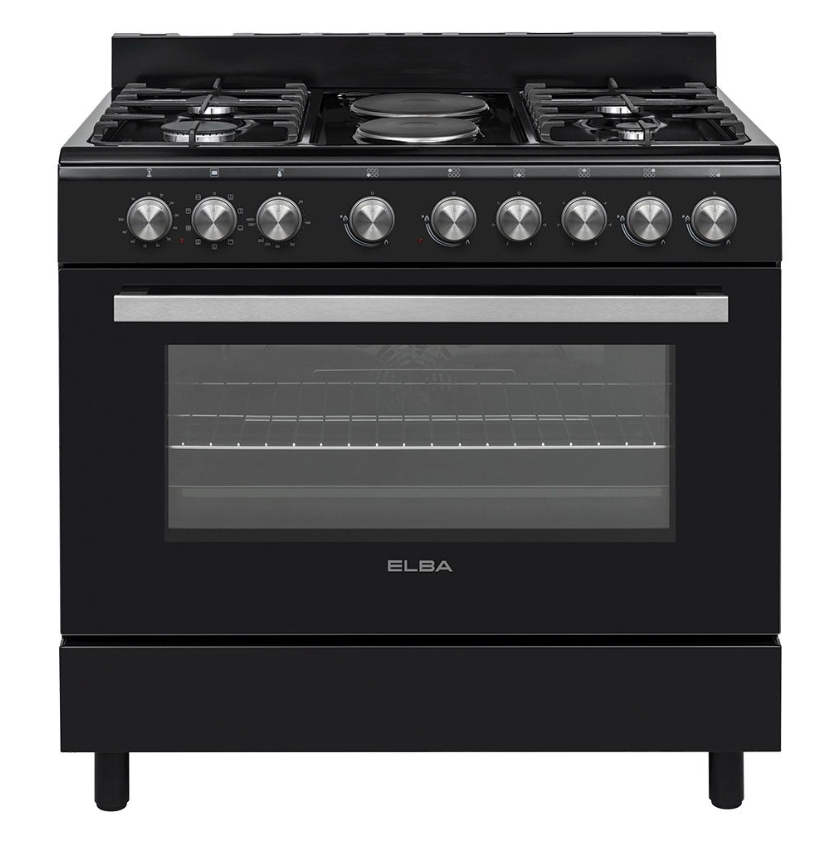 Elba 04/96CL727B-2 Gas Stove 4 Burner - 2 Elec Plates - Elec Oven 90cm