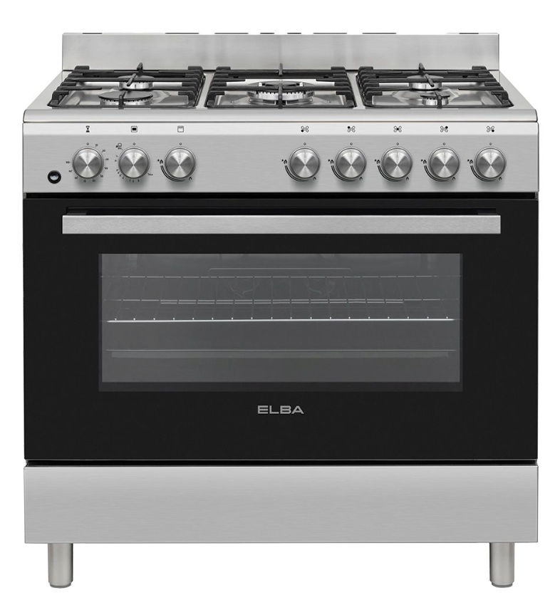 Elba 04/96CL828-2- Gas Stove 5 Burner Gas Oven 90cm Stainless Steel