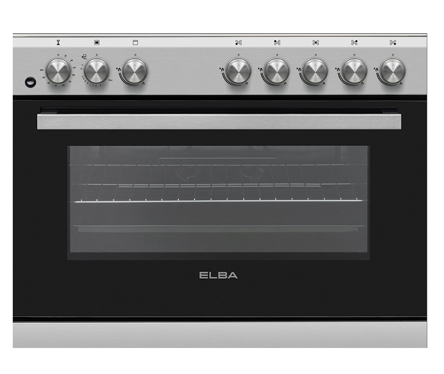 Elba 04/96CL828-2- Gas Stove 5 Burner Gas Oven 90cm Stainless Steel